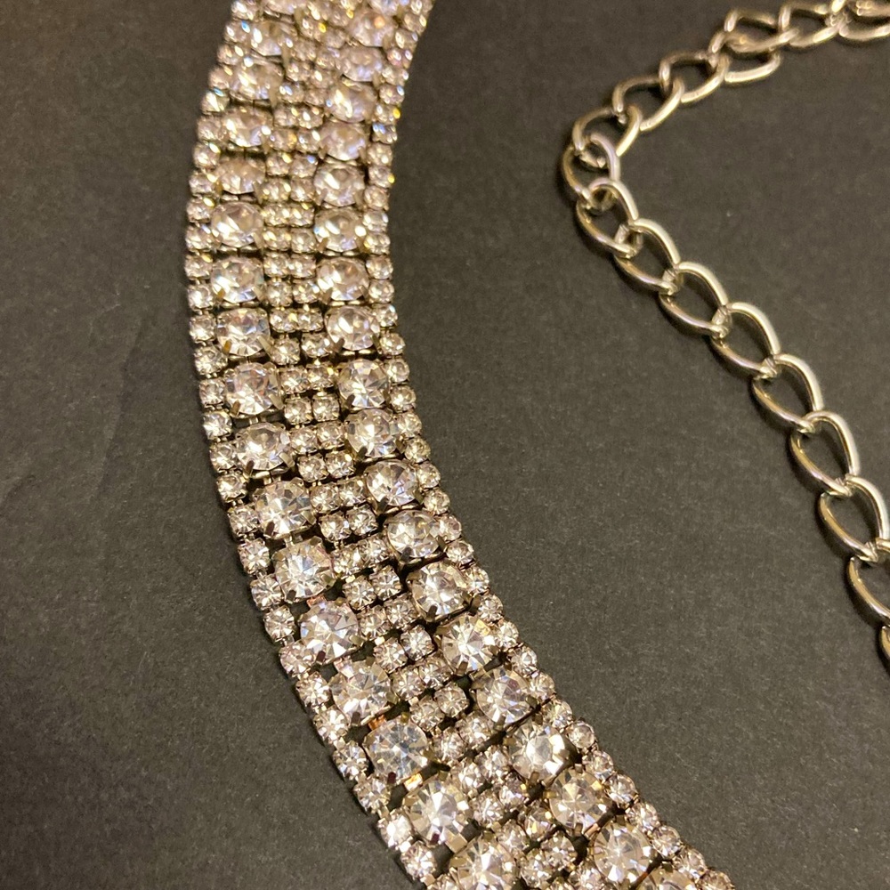 Vintage Rhinestone Belt in Silver - Picture 5 of 9